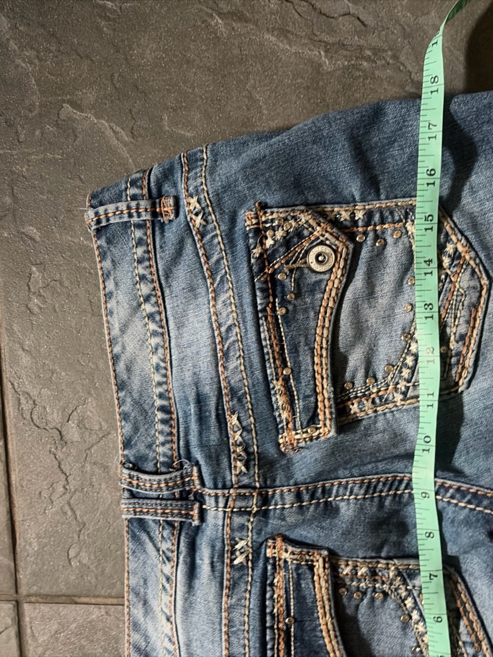 Maurices Medium Blue Cropped Distressed Stretch Jeans - Picture 8 of 8